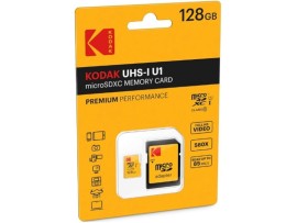 KODAK mSD 128GB UHS-I U1/V10/C10 Y/R/B Card+Adapter